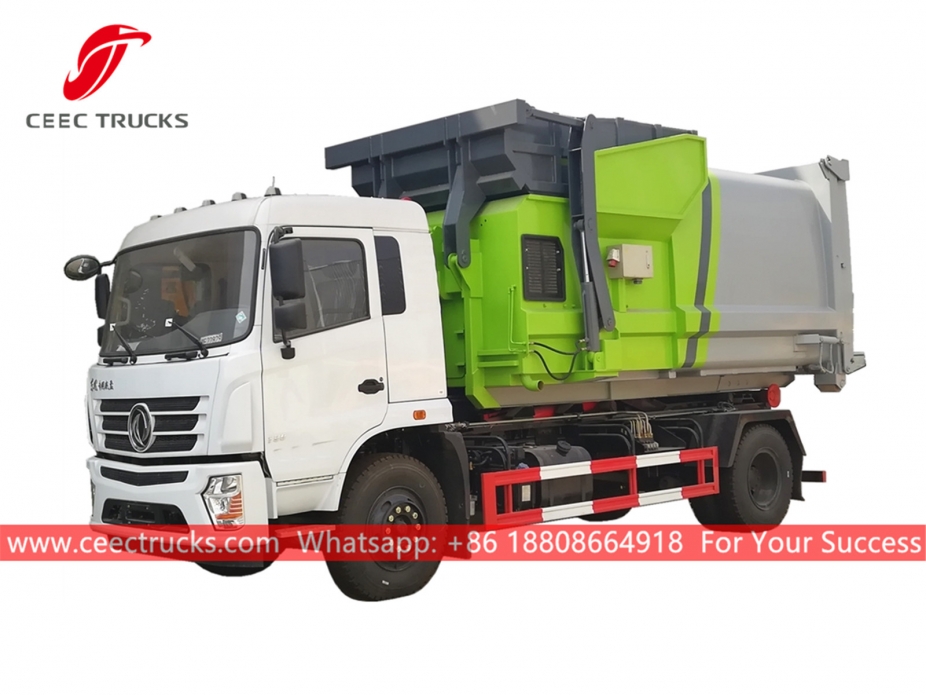 Dongfeng Hook loader with compactor container