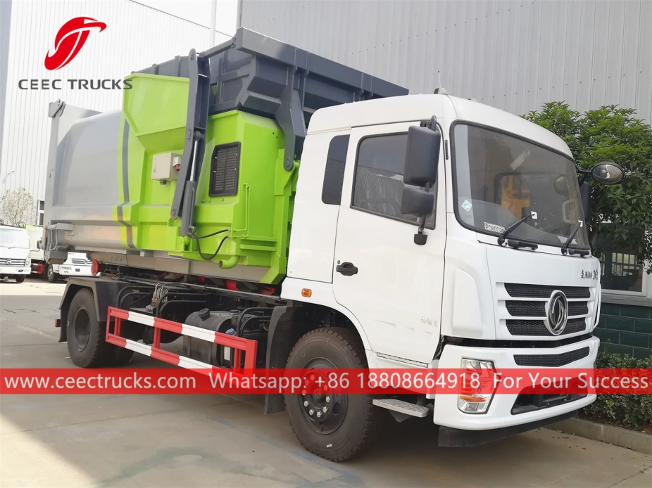 Dongfeng Hook loader with compactor container