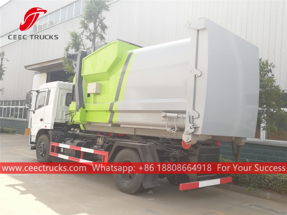 Dongfeng Hook loader with compactor container