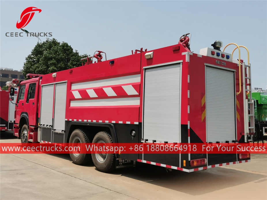 HOWO 10+2CBM Water-foam Fire Truck