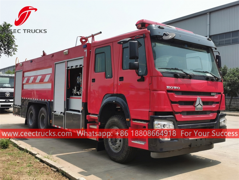 HOWO 10+2CBM Water-foam Fire Truck