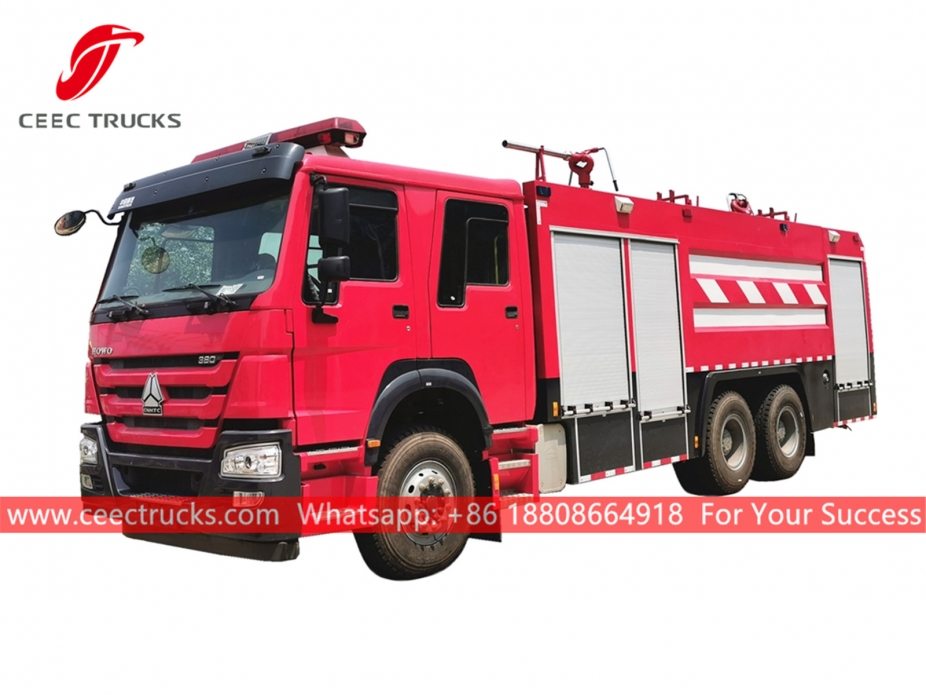 HOWO 10+2CBM Water-foam Fire Truck