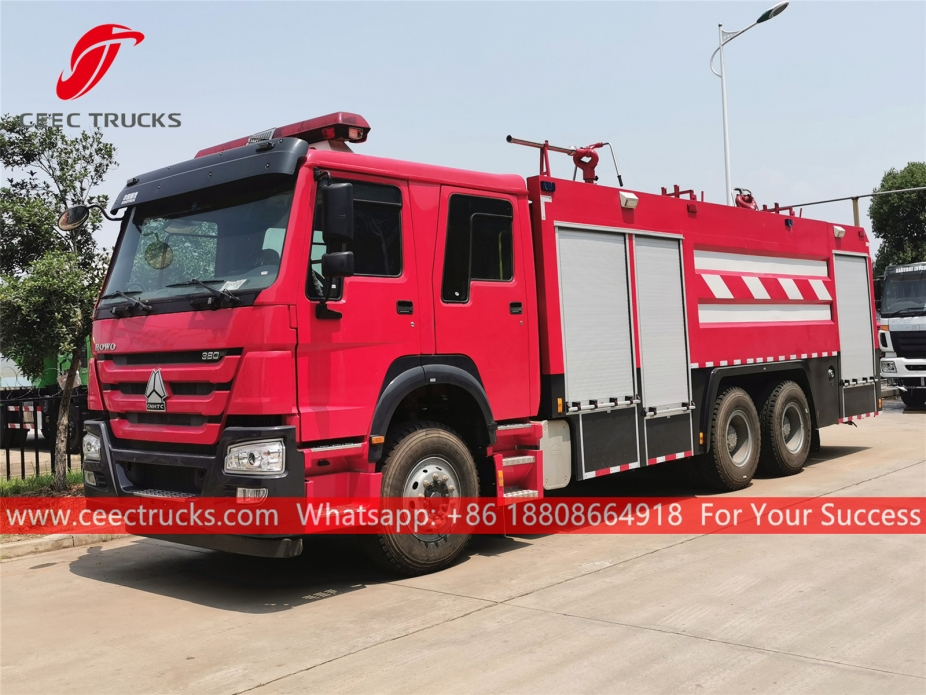 HOWO 10+2CBM Water-foam Fire Truck