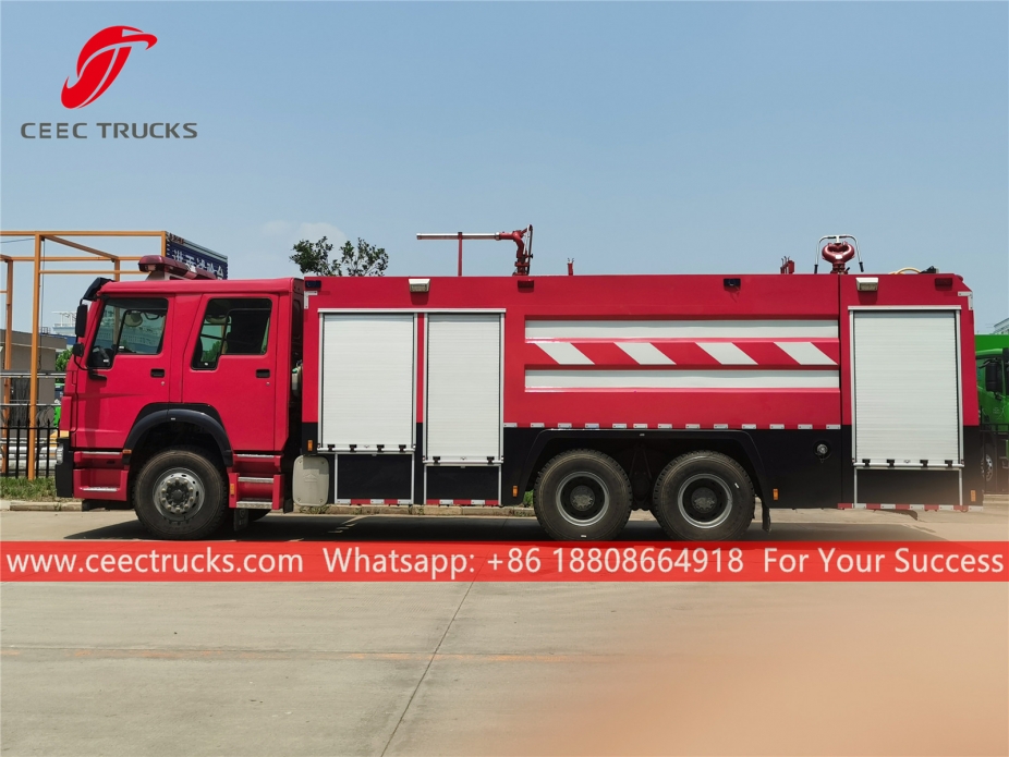 HOWO 10+2CBM Water-foam Fire Truck