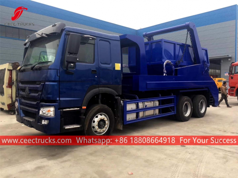 HOWO RHD Swing arm garbage truck
