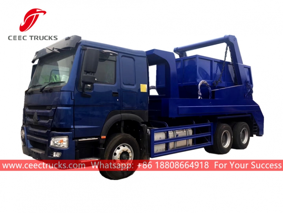 HOWO RHD Swing arm garbage truck