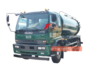 ISUZU 12,000L vacuum sewer tanker truck export to Sierra Leone
