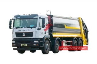 HOWO 12 wheeler refuse compactor truck for sale