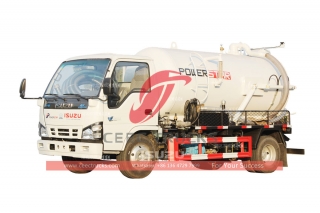 ISUZU 5CBM vacuum sewage truck with MORO pump