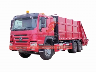 Brand new HOWO RHD 371HP 20CBM refuse compactor truck with low price