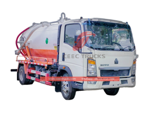 HOWO 4×2 right hand drive sewage suction truck