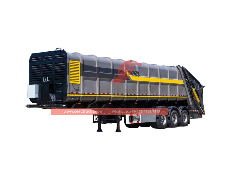  Rear Load 45CBM Garbage compactor semi trailer with factory direct sale