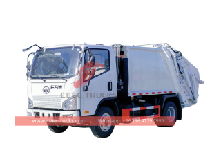 FAW 8 CBM refuse compactor truck with factory direct sale