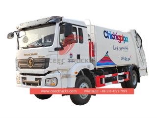 Shacman H3000 rear loading garbage truck for exporting