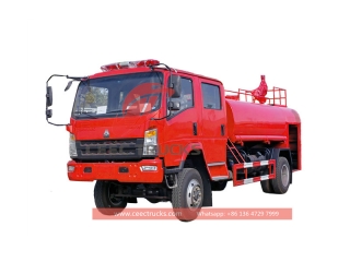 Howo 4x4 drive fire engine with factory direct sale