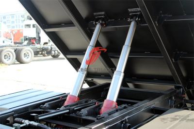 Isuzu ELF double cabin dumper with knuckle crane