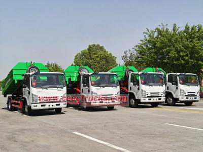 Isuzu ELF swing arm garbage truck