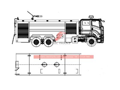 HOWO TX 6x4 foam water fire truck
