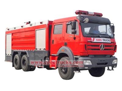 Beiben 6x4 foam tanker fire fighting truck 12000 Liters