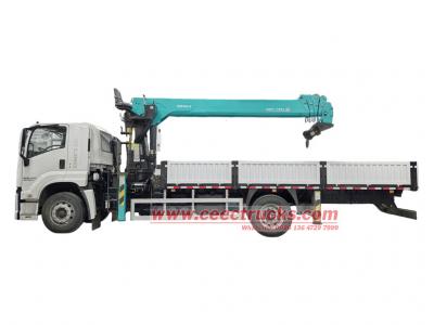 Isuzu RHD truck mounted 8tons crane export Guyana