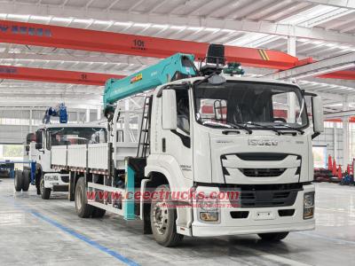 Isuzu RHD truck mounted 8tons crane export Guyana