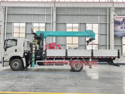 Isuzu RHD truck mounted 8tons crane export Guyana