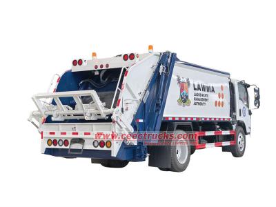 Isuzu rear loader garbage truck