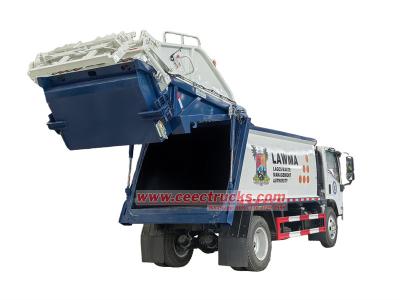 Isuzu rear loader garbage truck