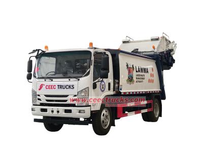 Isuzu rear loader garbage truck