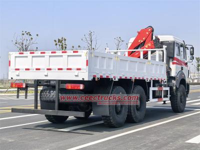 Beiben 6x6 AWD truck mounted knuckle crane