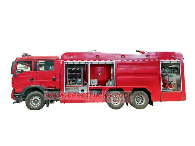 Howo heavy 6000L fire dry powder Truck