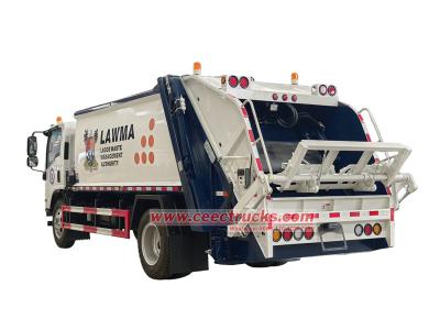 Isuzu rear loader garbage truck