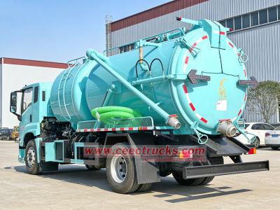 Isuzu 4HK1 205HP combined vacuum jetting truck 10+5cbm