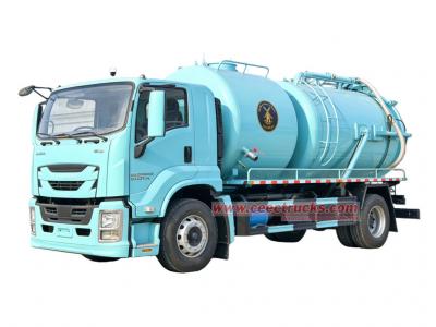Isuzu 4HK1 205HP combined vacuum jetting truck 10+5cbm