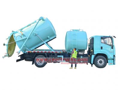 Isuzu 4HK1 205HP combined vacuum jetting truck 10+5cbm