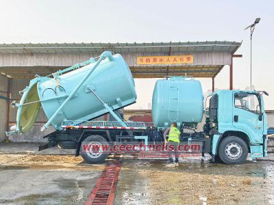 Isuzu 4HK1 205HP combined vacuum jetting truck 10+5cbm