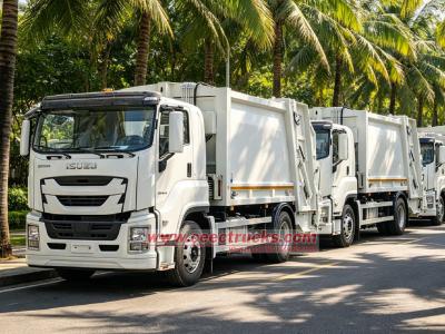 Isuzu 6HK1 300HP truck mounted garbage compactor