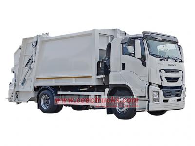 Isuzu 6HK1 300HP truck mounted garbage compactor
