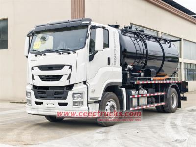 ISUZU 6HK1 drainage sewage vacuum jetting truck