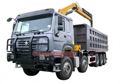 HOWO AWD truck mounted knuckle crane