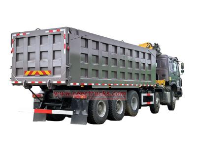 HOWO AWD truck mounted knuckle crane