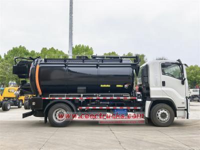 ISUZU 6HK1 drainage sewage vacuum jetting truck