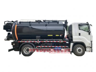 ISUZU 6HK1 drainage sewage vacuum jetting truck