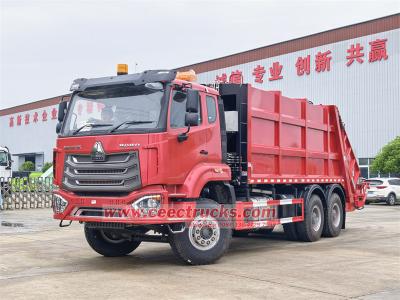 HOWO NX 371HP refuse compactor garbage truck 20cbm