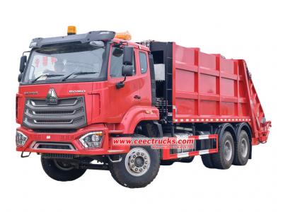 HOWO NX 371HP refuse compactor garbage truck 20cbm