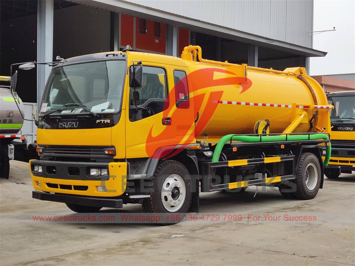 ISUZU FTR 10000 liters vacuum sewage truck for Philippines