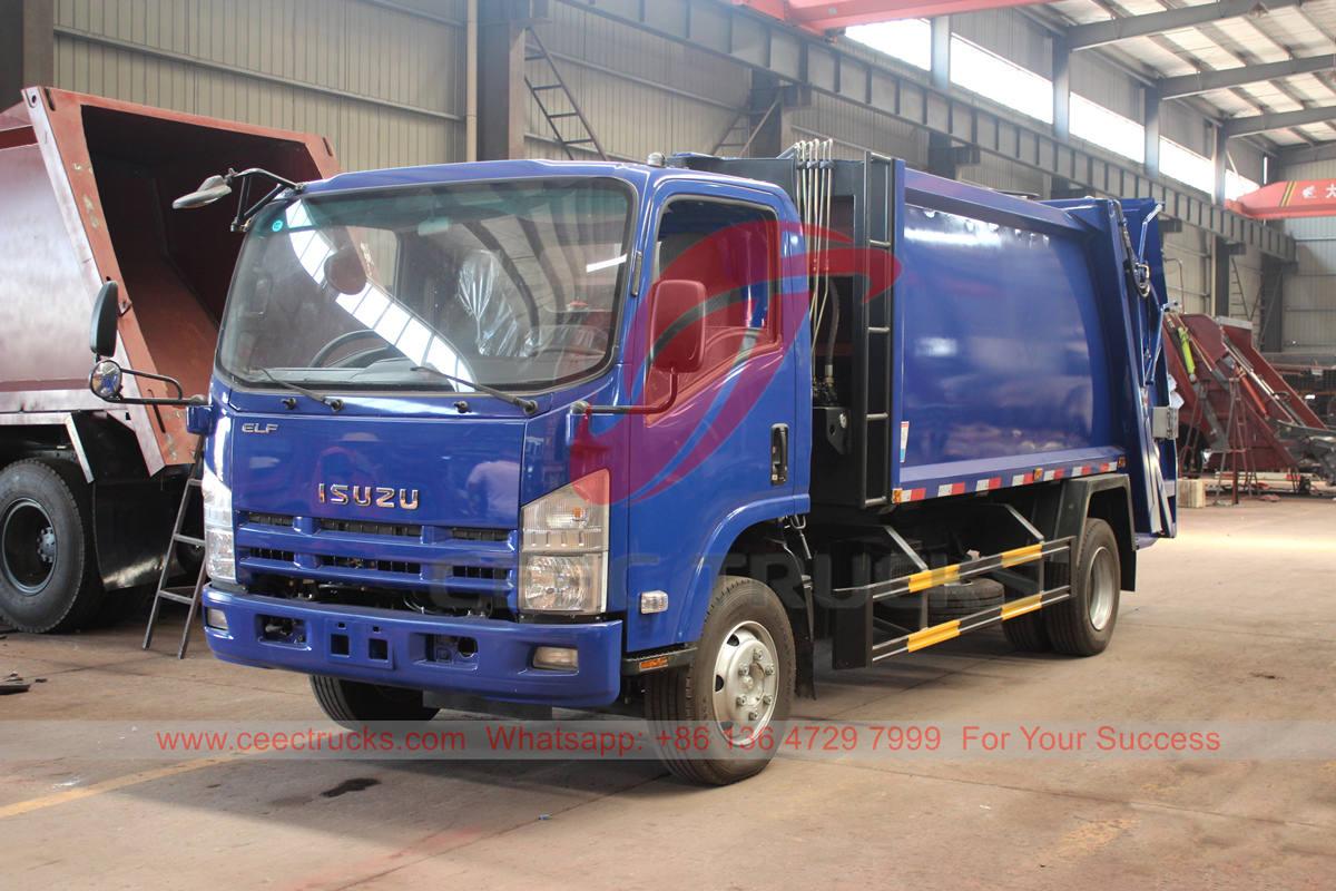 Customized ISUZU 8 CBM garbage compactor truck for export