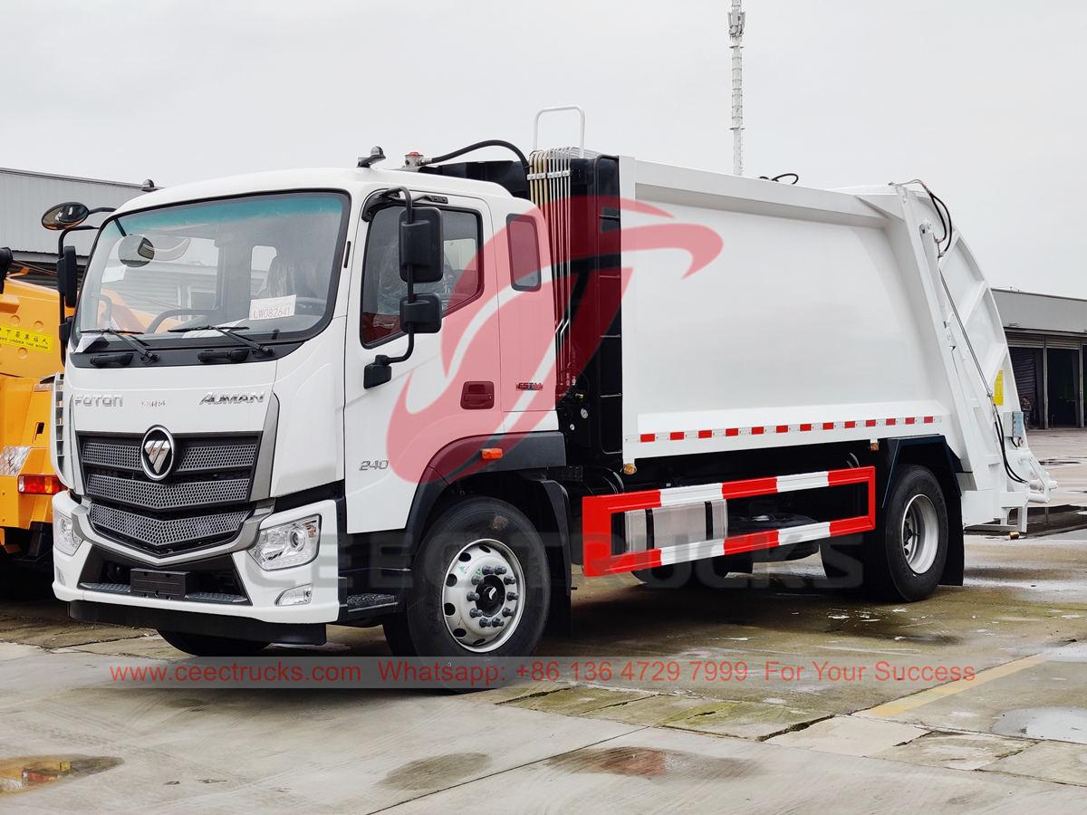 FOTON 12 CBM garbage compactor truck for Guinea