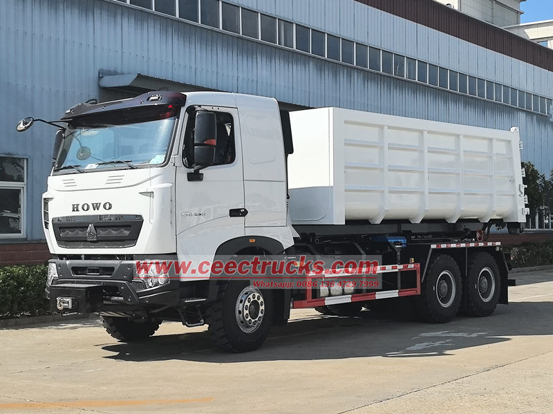 How to use howo 20tons hook loader truck?