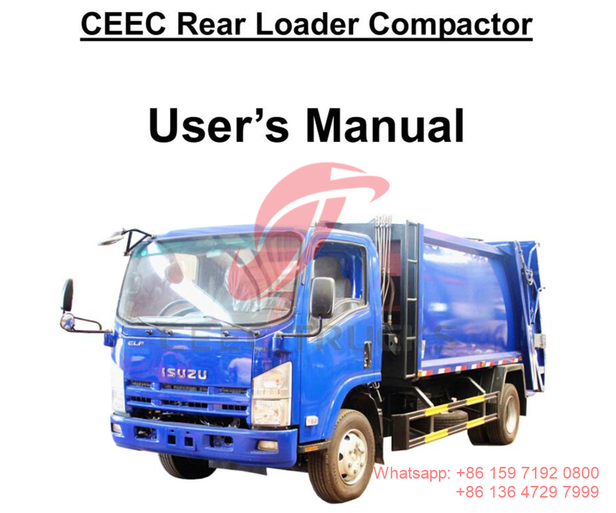 Grenada--ISUZU ELF 8CBM compressed garbage truck manual